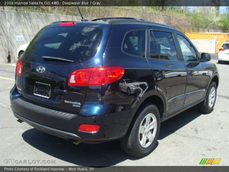 Deepwater Blue / Gray 2009 Hyundai Santa Fe GLS 4WD