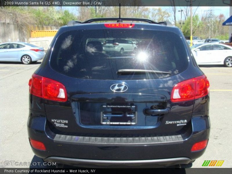 Deepwater Blue / Gray 2009 Hyundai Santa Fe GLS 4WD