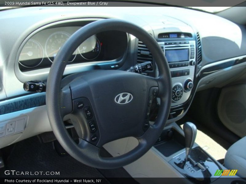 Deepwater Blue / Gray 2009 Hyundai Santa Fe GLS 4WD