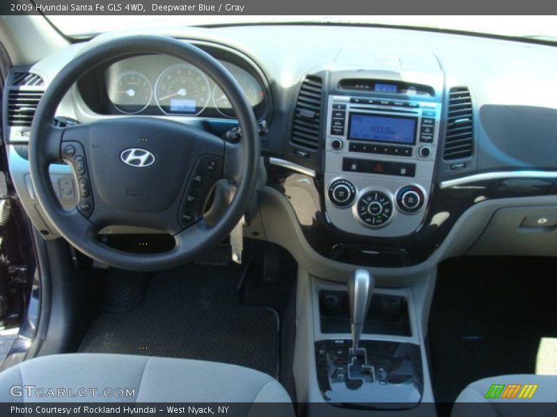 Deepwater Blue / Gray 2009 Hyundai Santa Fe GLS 4WD
