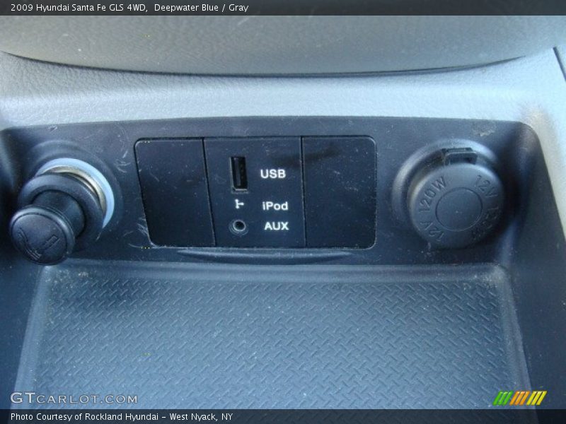 Deepwater Blue / Gray 2009 Hyundai Santa Fe GLS 4WD