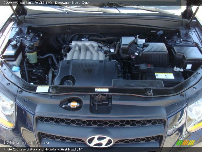 Deepwater Blue / Gray 2009 Hyundai Santa Fe GLS 4WD