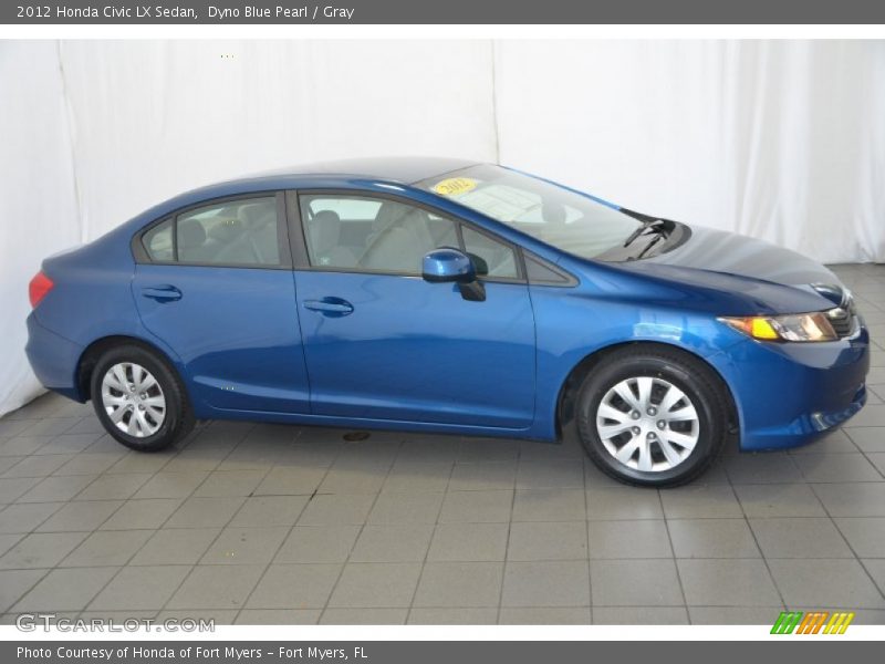 Dyno Blue Pearl / Gray 2012 Honda Civic LX Sedan