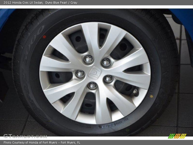 Dyno Blue Pearl / Gray 2012 Honda Civic LX Sedan