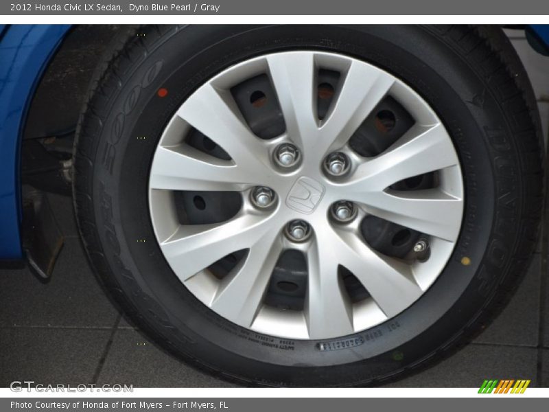 Dyno Blue Pearl / Gray 2012 Honda Civic LX Sedan