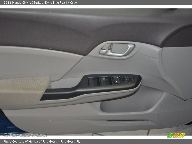 Dyno Blue Pearl / Gray 2012 Honda Civic LX Sedan