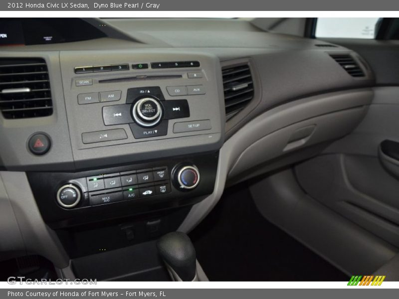 Dyno Blue Pearl / Gray 2012 Honda Civic LX Sedan