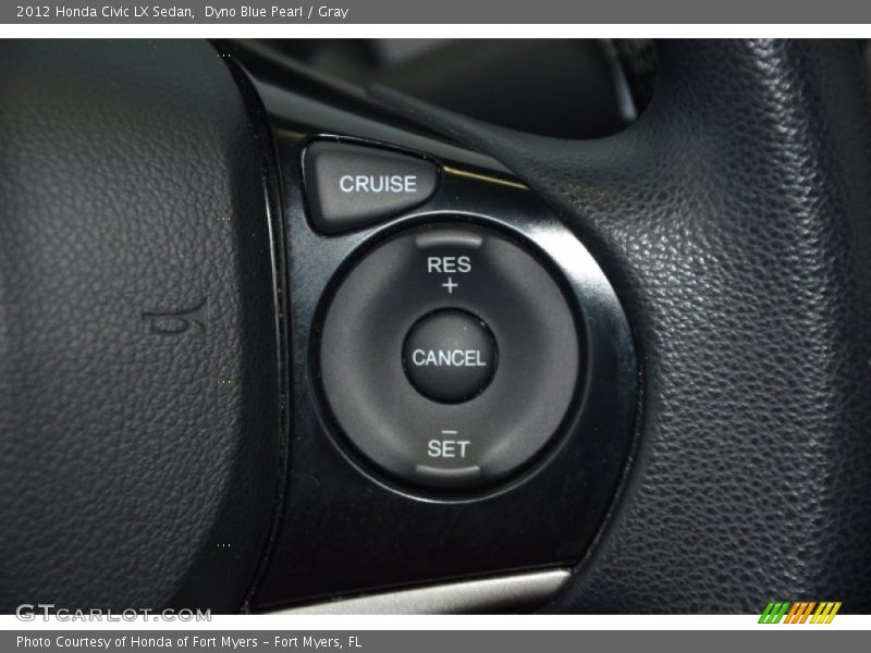 Dyno Blue Pearl / Gray 2012 Honda Civic LX Sedan
