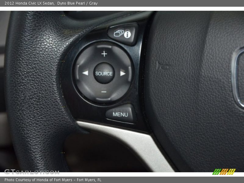Dyno Blue Pearl / Gray 2012 Honda Civic LX Sedan