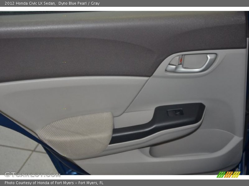 Dyno Blue Pearl / Gray 2012 Honda Civic LX Sedan
