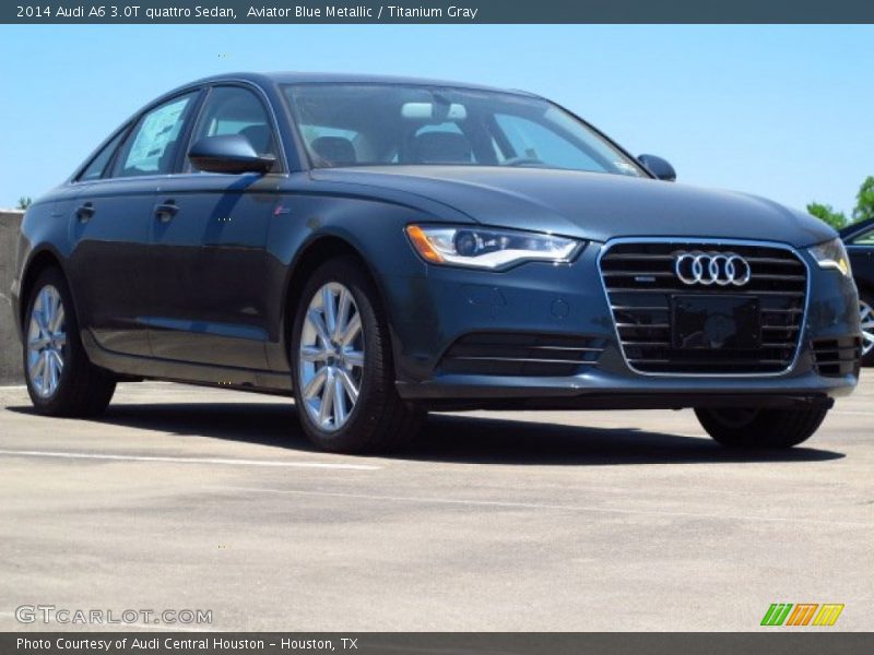 Aviator Blue Metallic / Titanium Gray 2014 Audi A6 3.0T quattro Sedan
