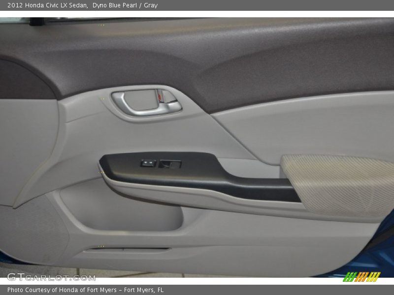 Dyno Blue Pearl / Gray 2012 Honda Civic LX Sedan
