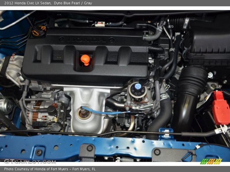 Dyno Blue Pearl / Gray 2012 Honda Civic LX Sedan