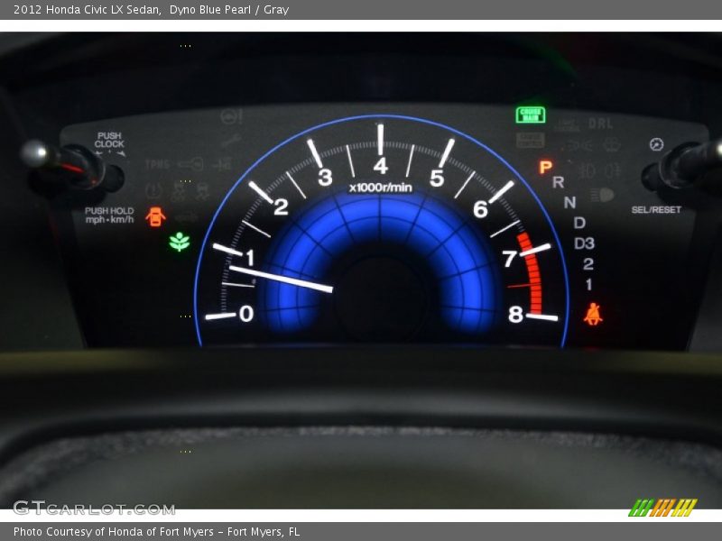 Dyno Blue Pearl / Gray 2012 Honda Civic LX Sedan