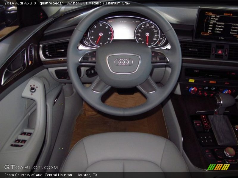 Aviator Blue Metallic / Titanium Gray 2014 Audi A6 3.0T quattro Sedan