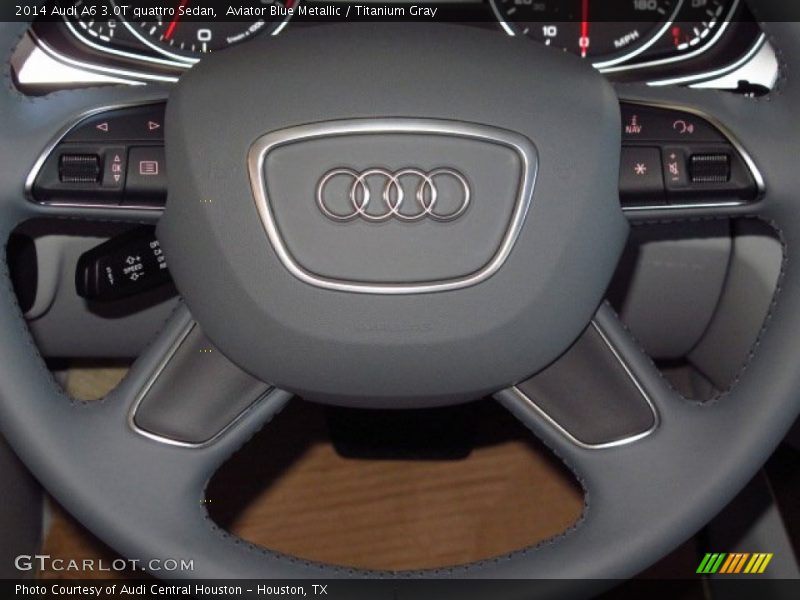Aviator Blue Metallic / Titanium Gray 2014 Audi A6 3.0T quattro Sedan