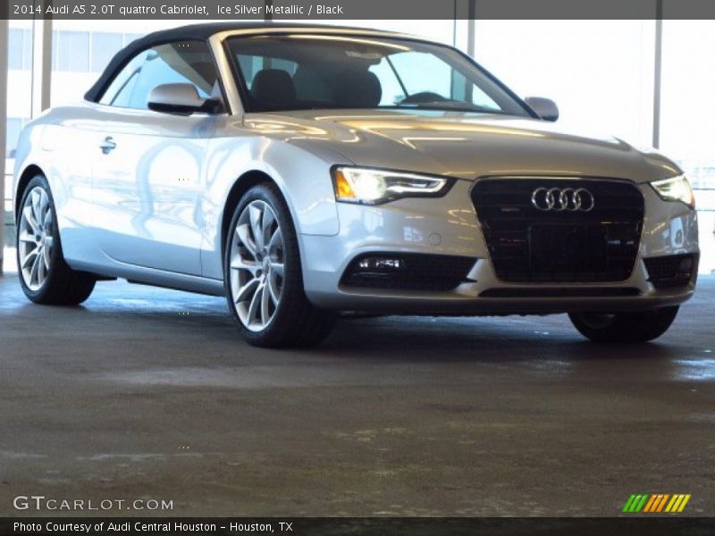 Ice Silver Metallic / Black 2014 Audi A5 2.0T quattro Cabriolet