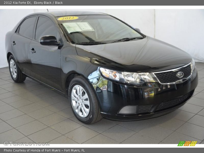 Ebony Black / Black 2012 Kia Forte EX