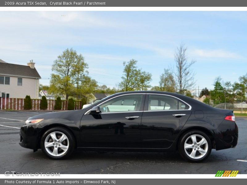 Crystal Black Pearl / Parchment 2009 Acura TSX Sedan