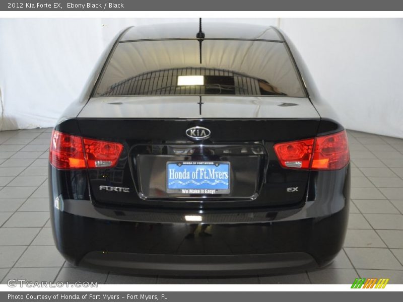 Ebony Black / Black 2012 Kia Forte EX