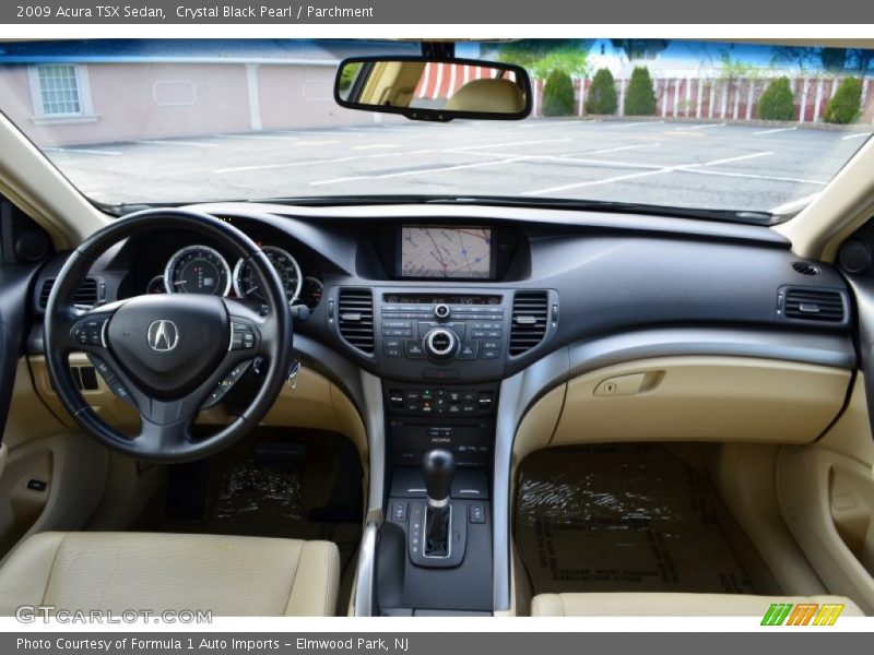 Crystal Black Pearl / Parchment 2009 Acura TSX Sedan