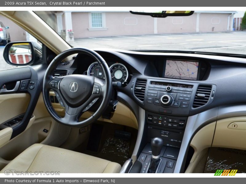 Crystal Black Pearl / Parchment 2009 Acura TSX Sedan