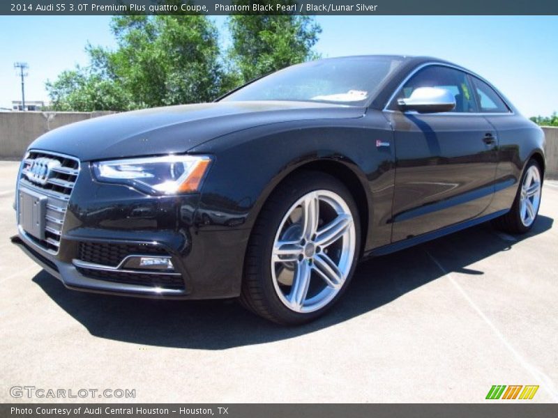 Phantom Black Pearl / Black/Lunar Silver 2014 Audi S5 3.0T Premium Plus quattro Coupe