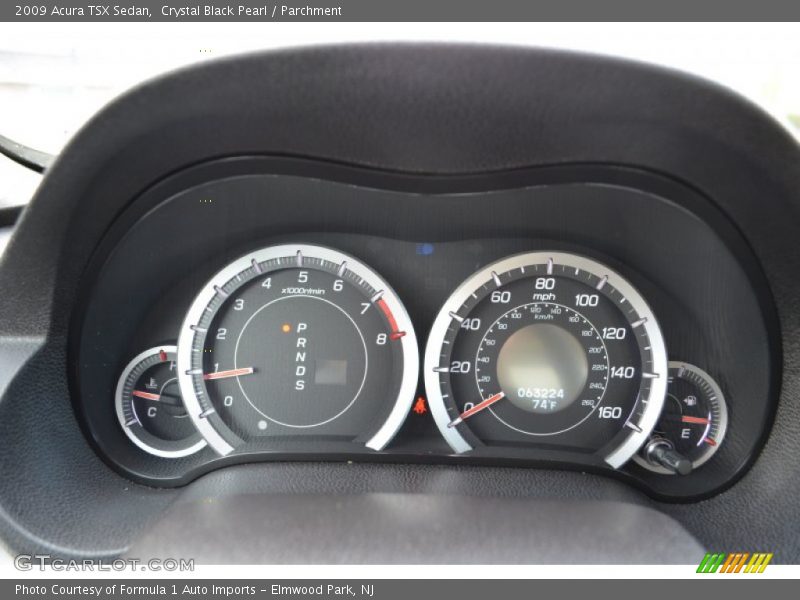 Crystal Black Pearl / Parchment 2009 Acura TSX Sedan