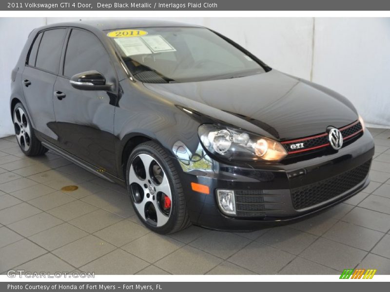 Deep Black Metallic / Interlagos Plaid Cloth 2011 Volkswagen GTI 4 Door