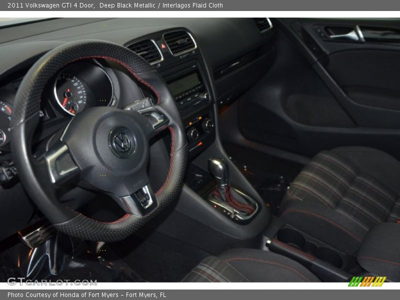 Deep Black Metallic / Interlagos Plaid Cloth 2011 Volkswagen GTI 4 Door