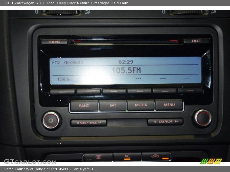 Deep Black Metallic / Interlagos Plaid Cloth 2011 Volkswagen GTI 4 Door