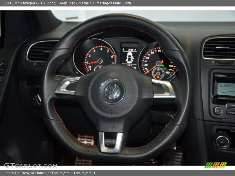 Deep Black Metallic / Interlagos Plaid Cloth 2011 Volkswagen GTI 4 Door