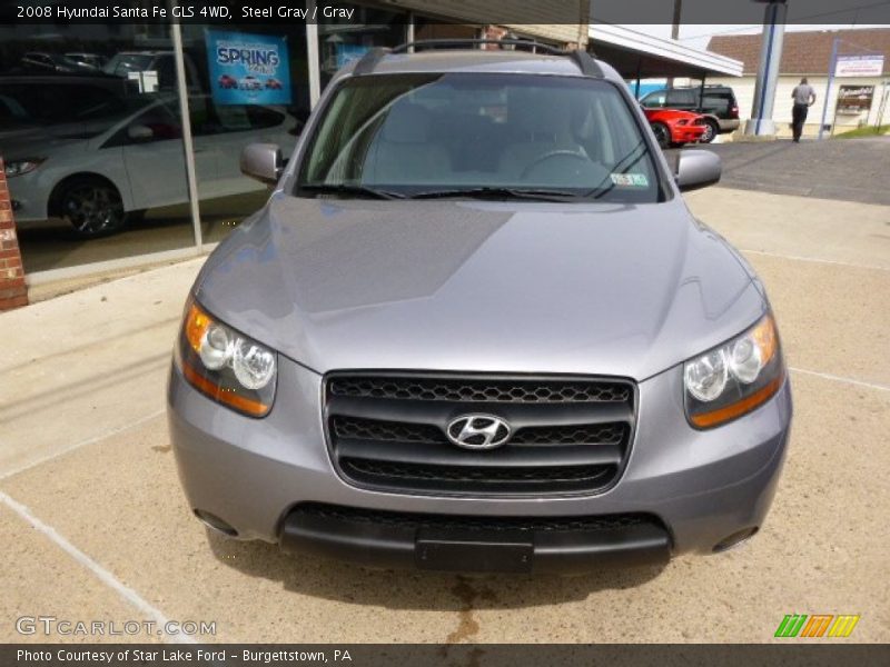 Steel Gray / Gray 2008 Hyundai Santa Fe GLS 4WD