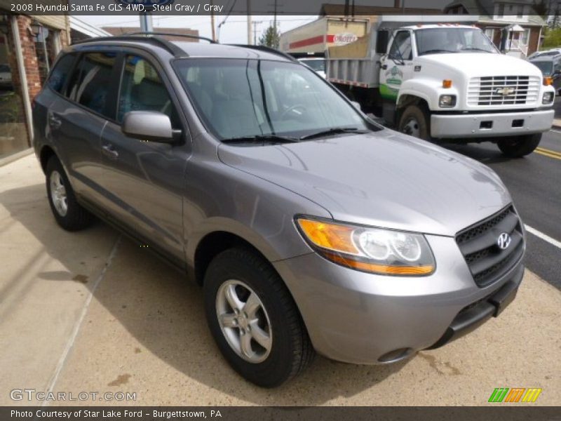 Steel Gray / Gray 2008 Hyundai Santa Fe GLS 4WD