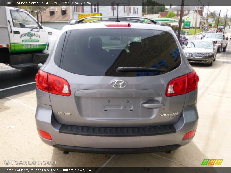 Steel Gray / Gray 2008 Hyundai Santa Fe GLS 4WD