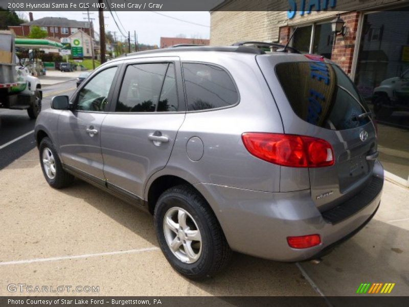 Steel Gray / Gray 2008 Hyundai Santa Fe GLS 4WD