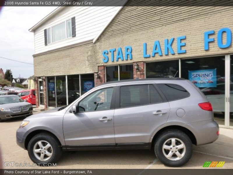 Steel Gray / Gray 2008 Hyundai Santa Fe GLS 4WD