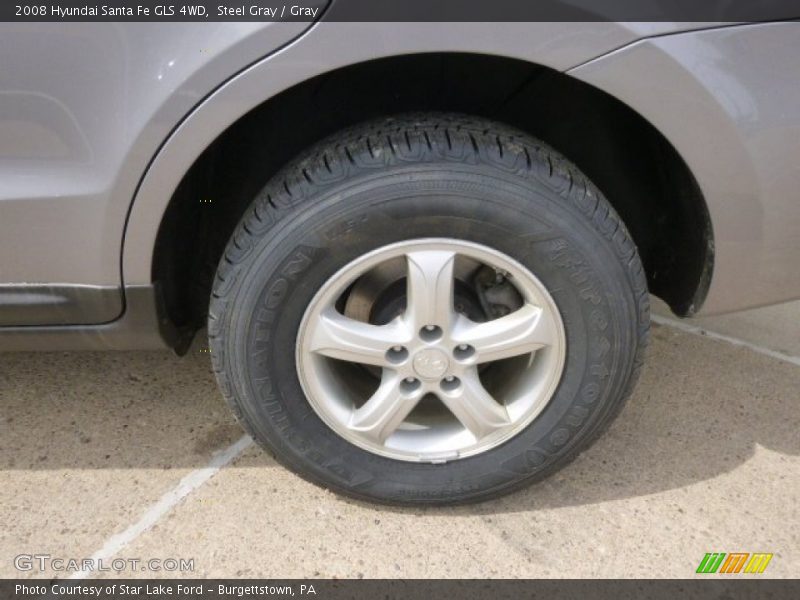 Steel Gray / Gray 2008 Hyundai Santa Fe GLS 4WD