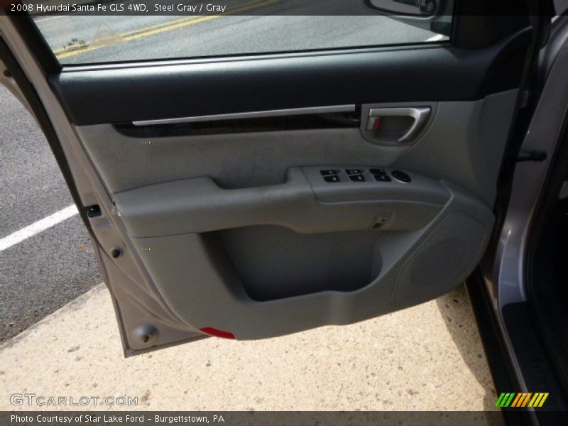 Steel Gray / Gray 2008 Hyundai Santa Fe GLS 4WD