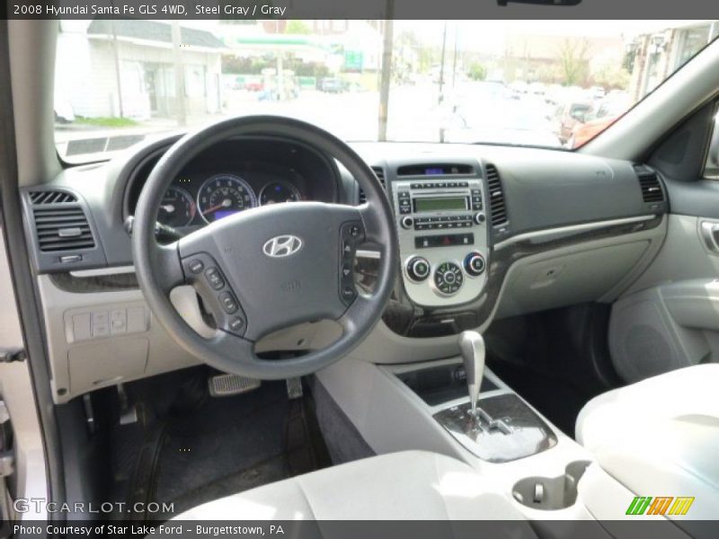 Steel Gray / Gray 2008 Hyundai Santa Fe GLS 4WD