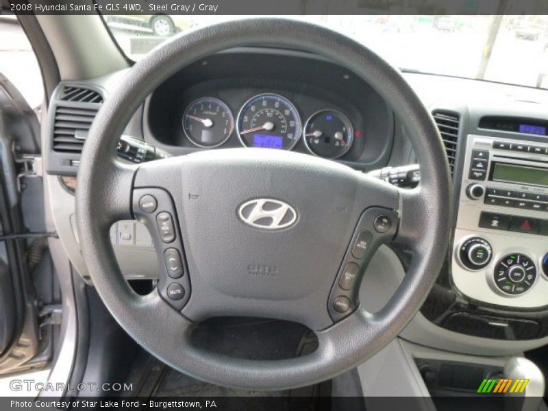 Steel Gray / Gray 2008 Hyundai Santa Fe GLS 4WD