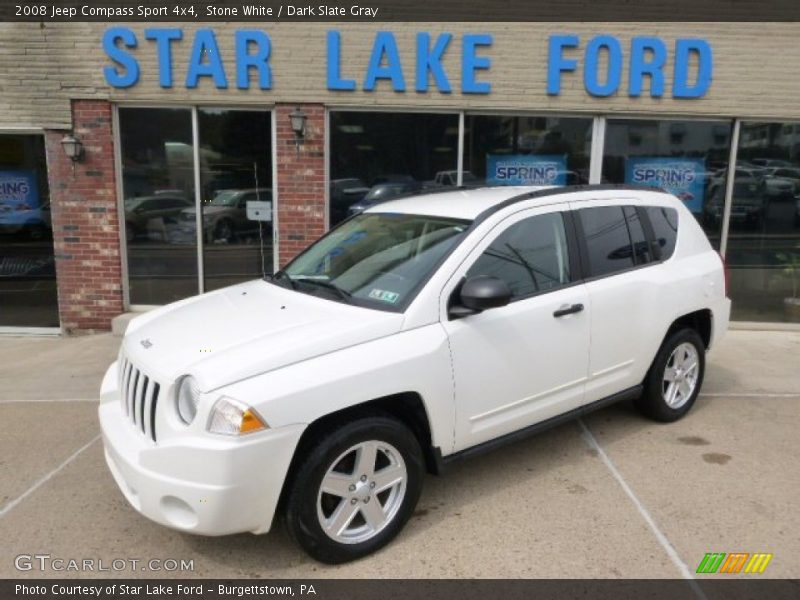 Stone White / Dark Slate Gray 2008 Jeep Compass Sport 4x4