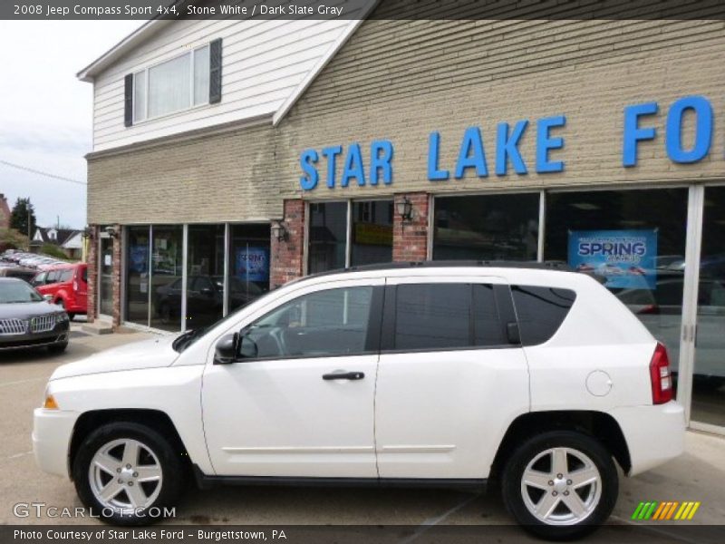 Stone White / Dark Slate Gray 2008 Jeep Compass Sport 4x4