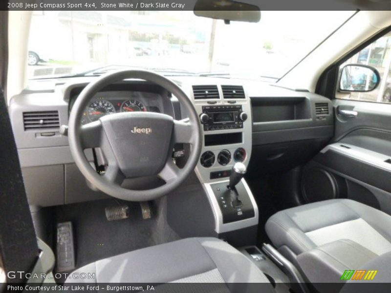 Stone White / Dark Slate Gray 2008 Jeep Compass Sport 4x4