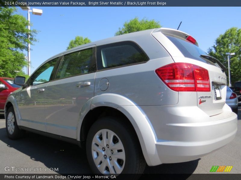 Bright Silver Metallic / Black/Light Frost Beige 2014 Dodge Journey Amercian Value Package