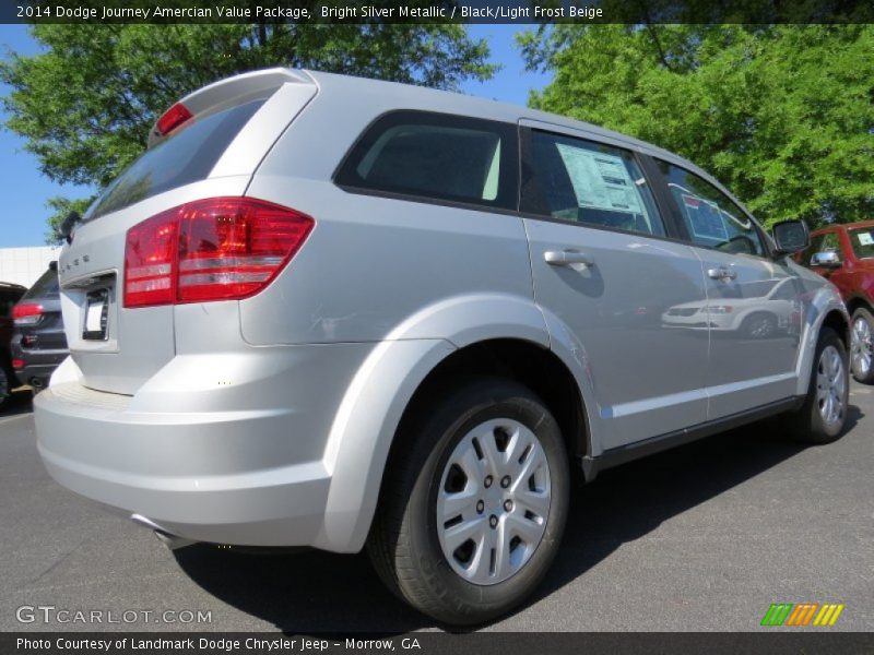 Bright Silver Metallic / Black/Light Frost Beige 2014 Dodge Journey Amercian Value Package