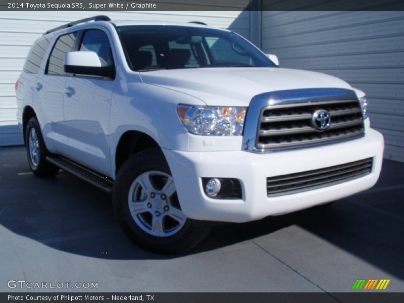 Super White / Graphite 2014 Toyota Sequoia SR5