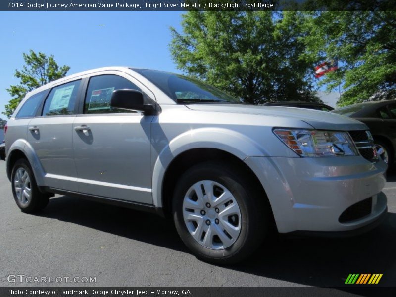 Bright Silver Metallic / Black/Light Frost Beige 2014 Dodge Journey Amercian Value Package