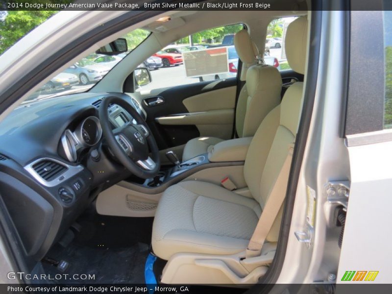 Bright Silver Metallic / Black/Light Frost Beige 2014 Dodge Journey Amercian Value Package