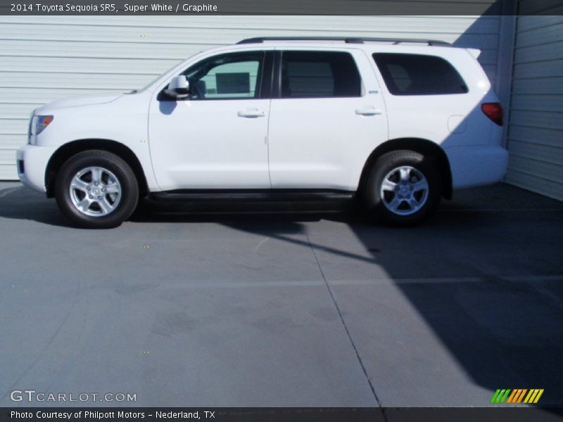 Super White / Graphite 2014 Toyota Sequoia SR5